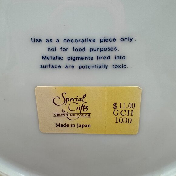 Crowning Touch Décor Porcelain Cat Feline and Flowers Collector's Plate Japan Ca - Picture 8 of 9